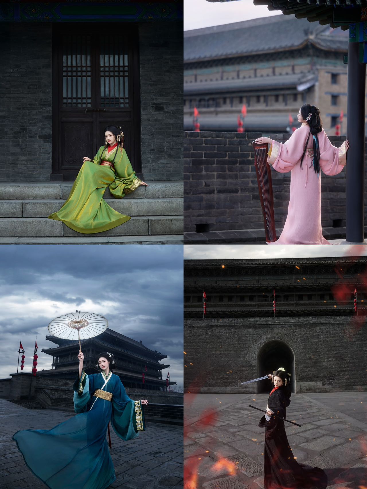 西安城墙战国袍写真客片